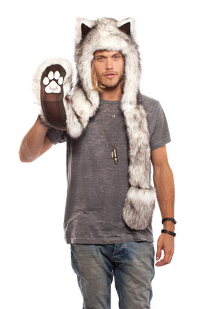 Husky Hat with Paws | Animal Hats with Paws